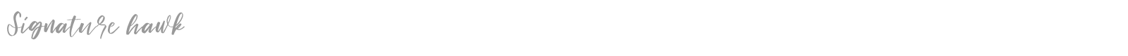 Signature Hawk font preview